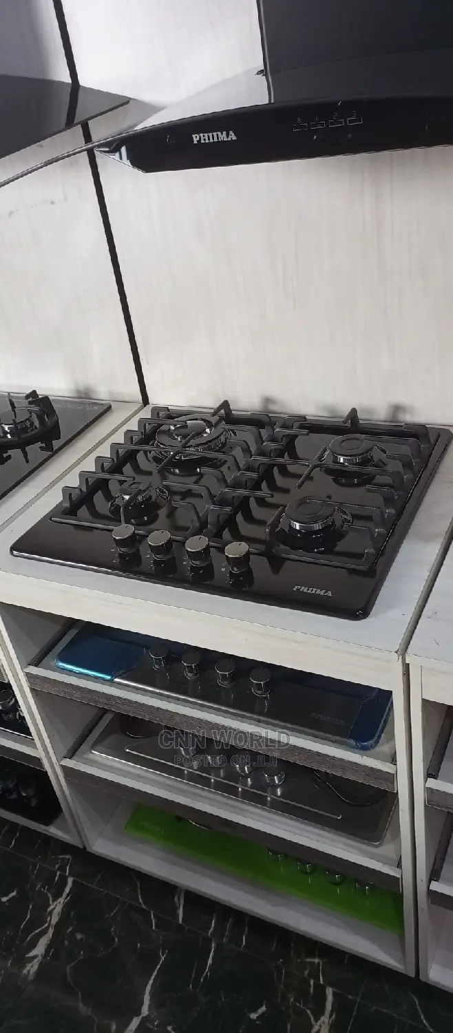 Phima 4 Burners Cabinet Gas Automatic (Glass Top) Blue Flame