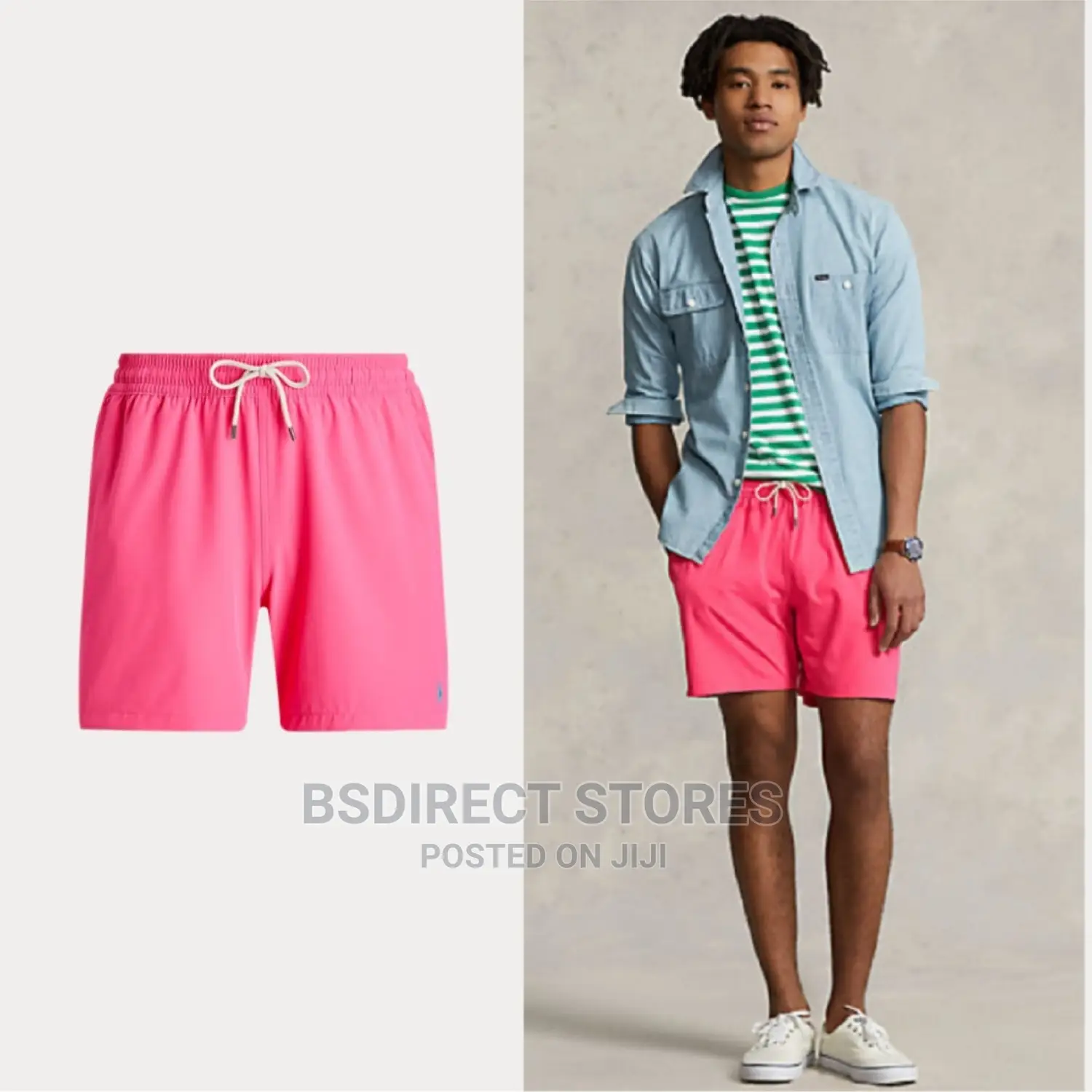 Ralph Lauren CORAL Hawaiian Classic Traveller Swim Short