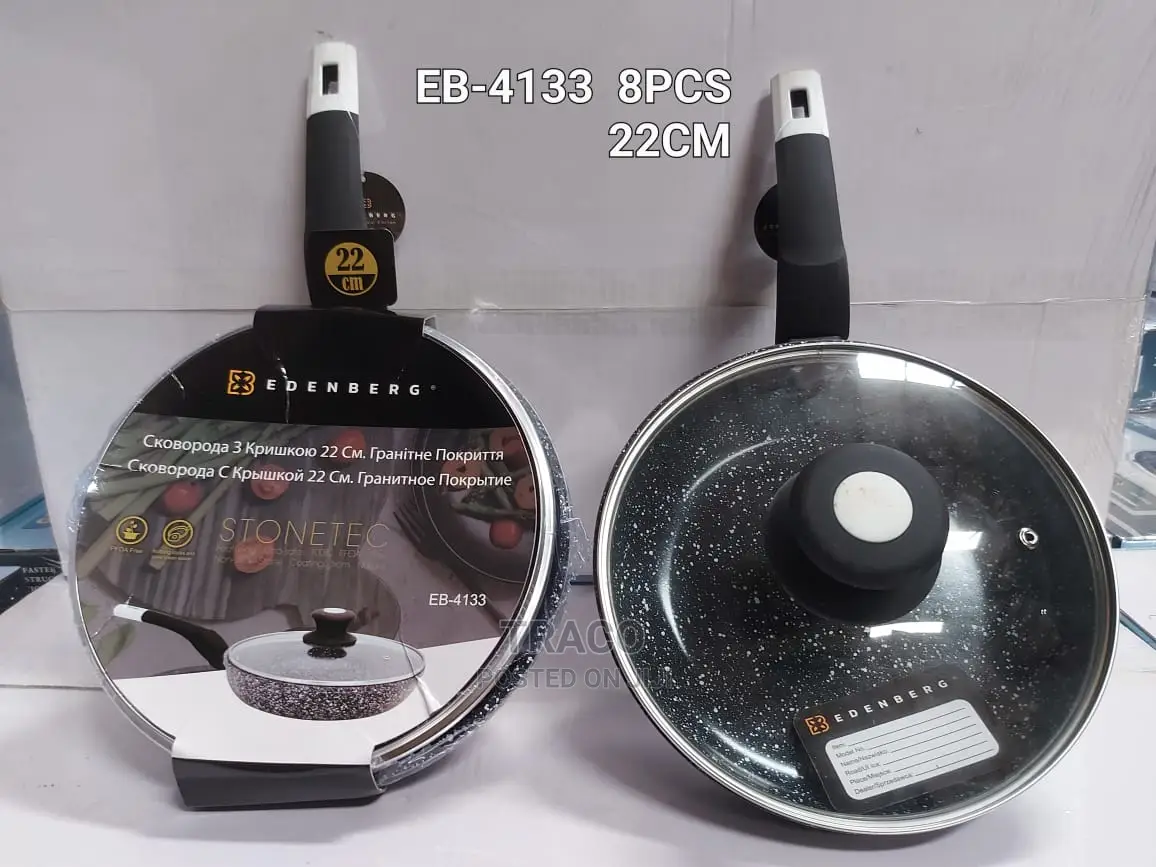 Frying Pan With Lid Granite Coating 22cm Edenberg EB-4133