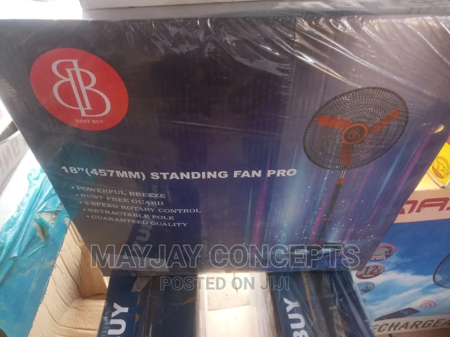 18 Inches Bb Standing Fan Pro, High Speed Standing Fan