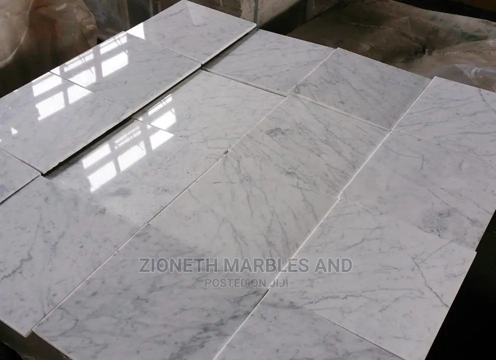 Italian White Carara Marble Tiles 60X60
