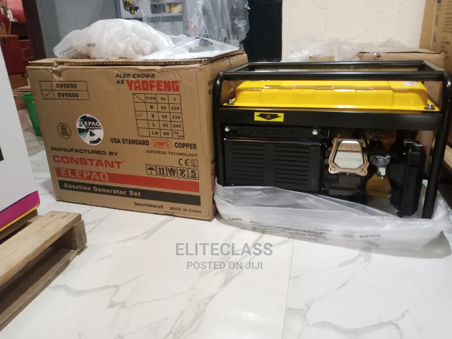 100% Copper Wire Elepaq 4.5kva Manual Generator Sv6800 -New