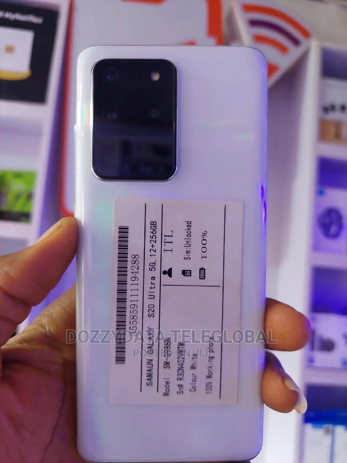 Samsung Galaxy S20 Ultra 5G 256 GB White