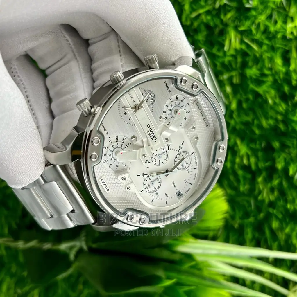 Original DIESEL Silver Steel Watch Available in Store