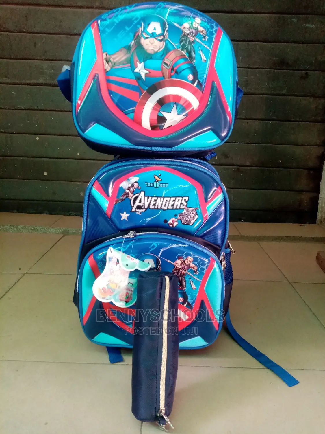 Set of 3 14 Inch Avengers Kids Children's Trolley School Bag