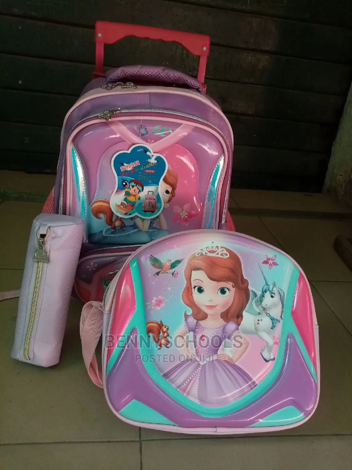 Set of 3 Sophia 14 Inch Kids Children's Trolley School Bag