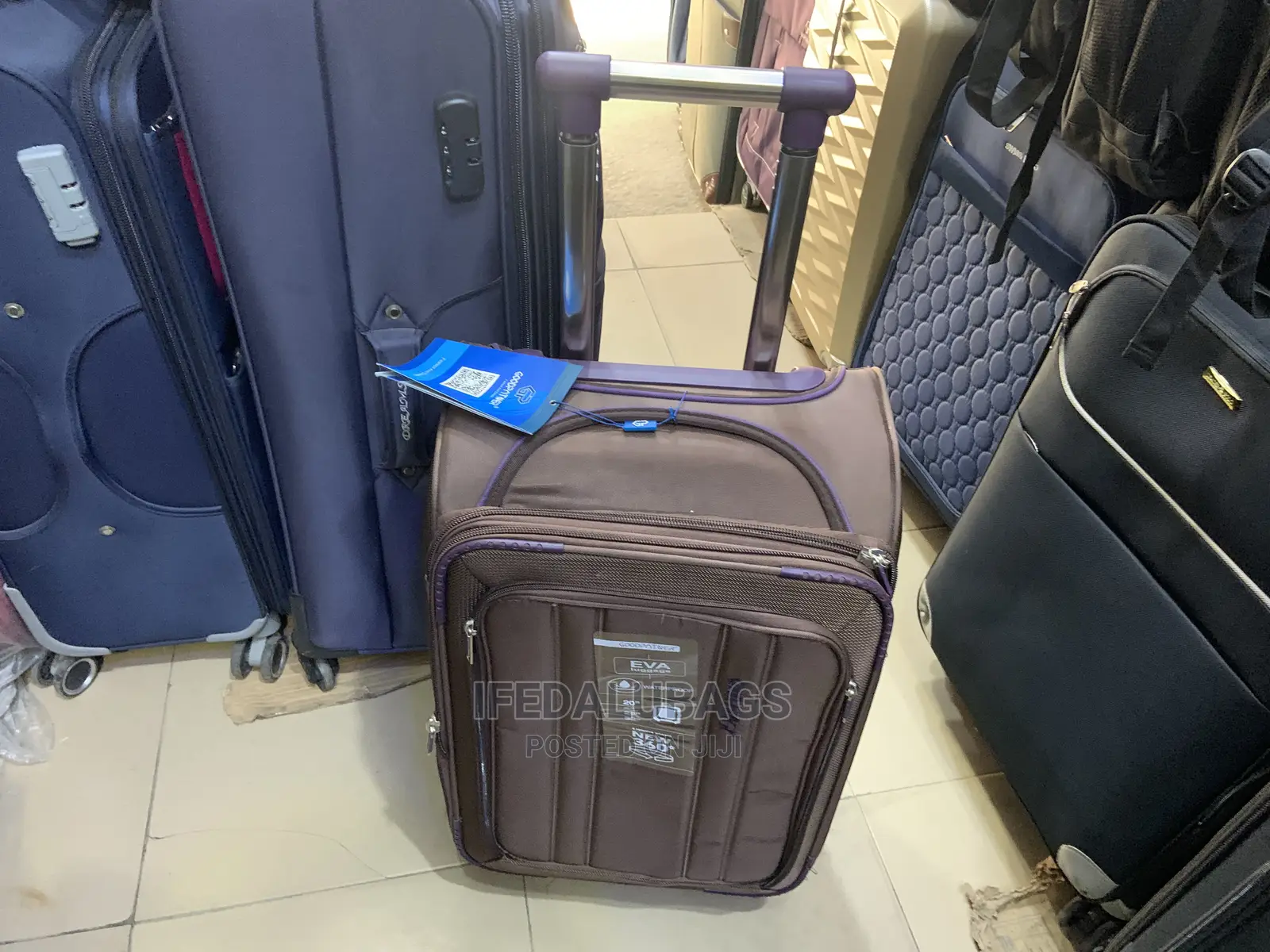Small Size Quality Imported Brown Traveling Luggage