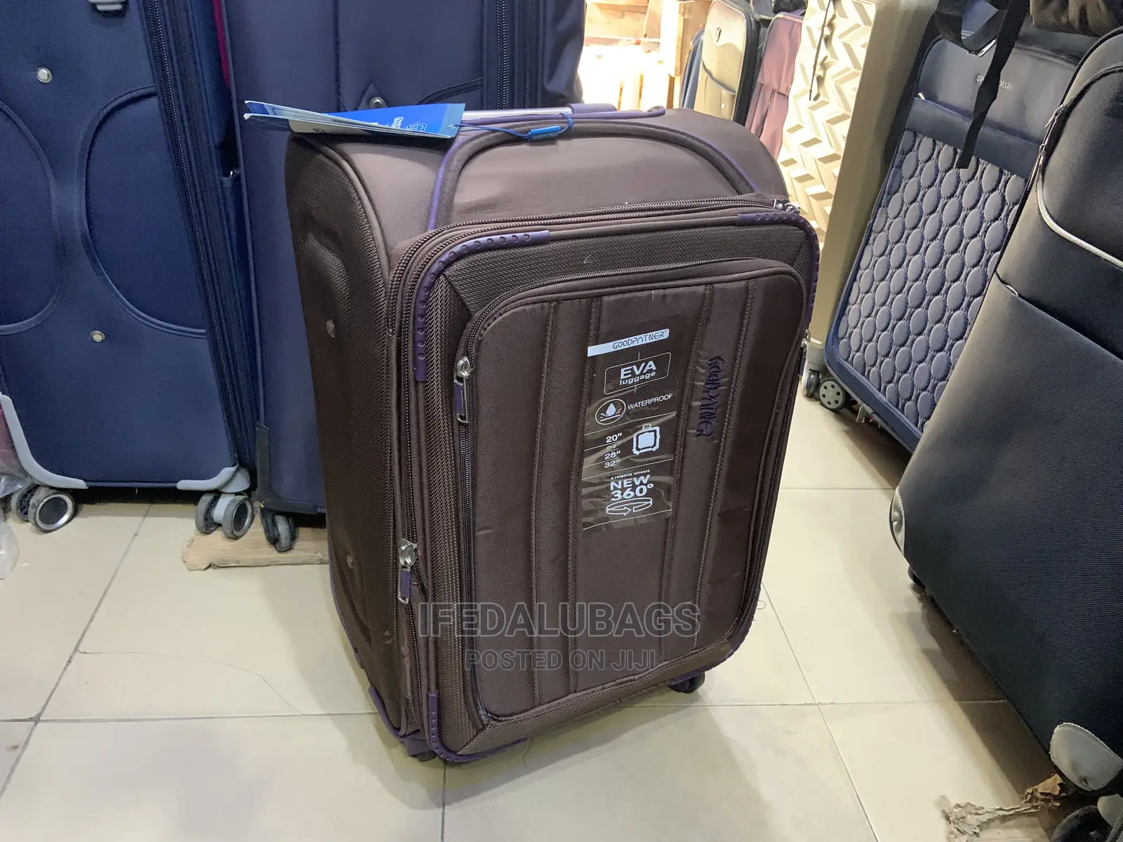 Small Size Quality Imported Brown Traveling Luggage