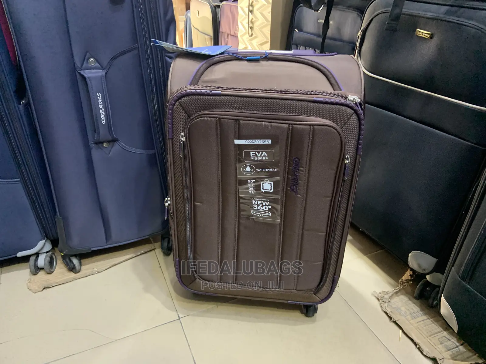 Small Size Quality Imported Brown Traveling Luggage