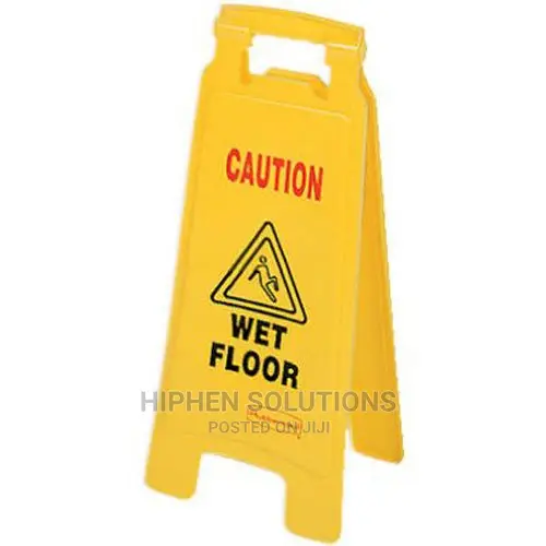 Yellow Caution Safety Wet Floor Sign