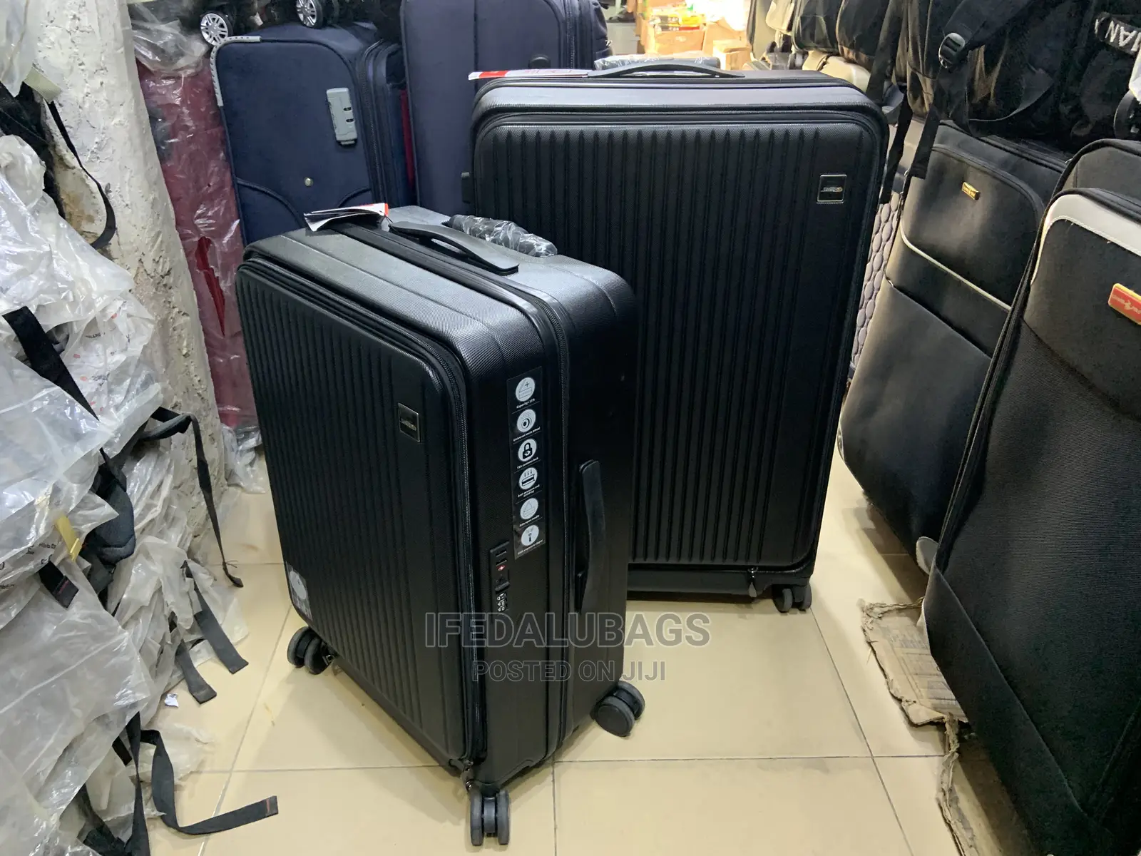 Set of 2 Quality Imported Expandable Plastic Traveling Bag