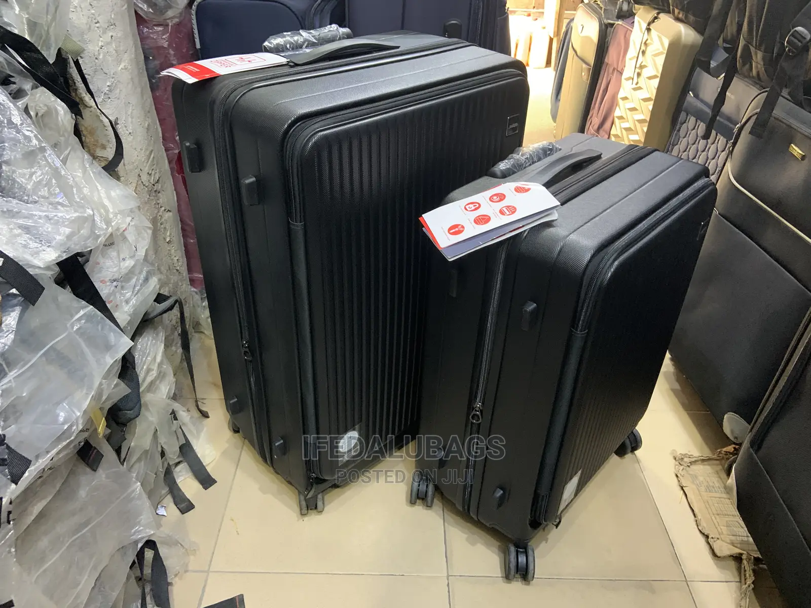 Set of 2 Quality Imported Expandable Plastic Traveling Bag