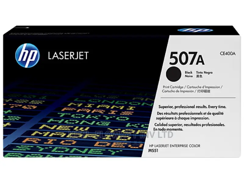 HP 507A Black Original Laserjet Toner Cartridge, CE400A