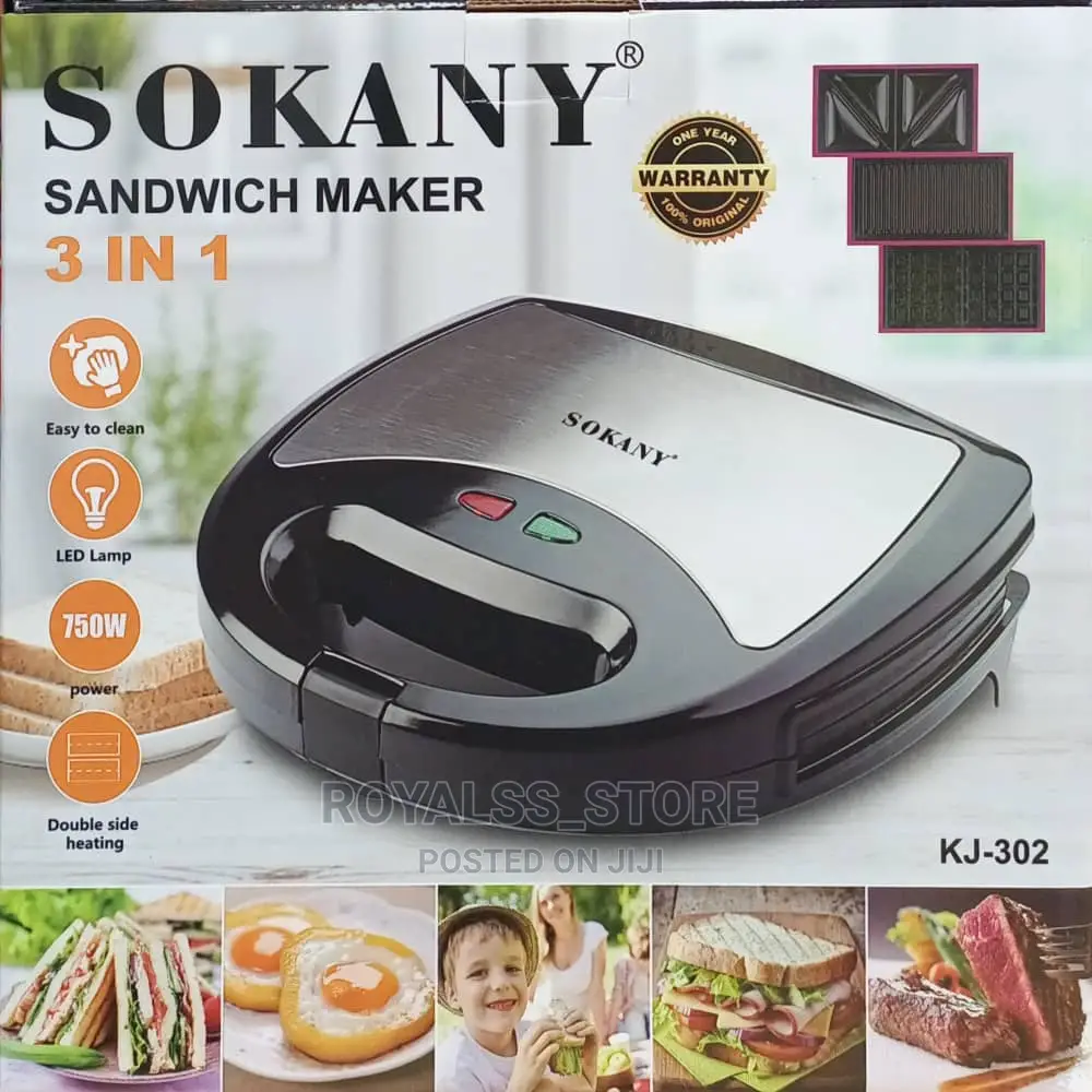 Waffle Panini Sandwich 3in1 Maker, Grill, Toaster/Sandwich