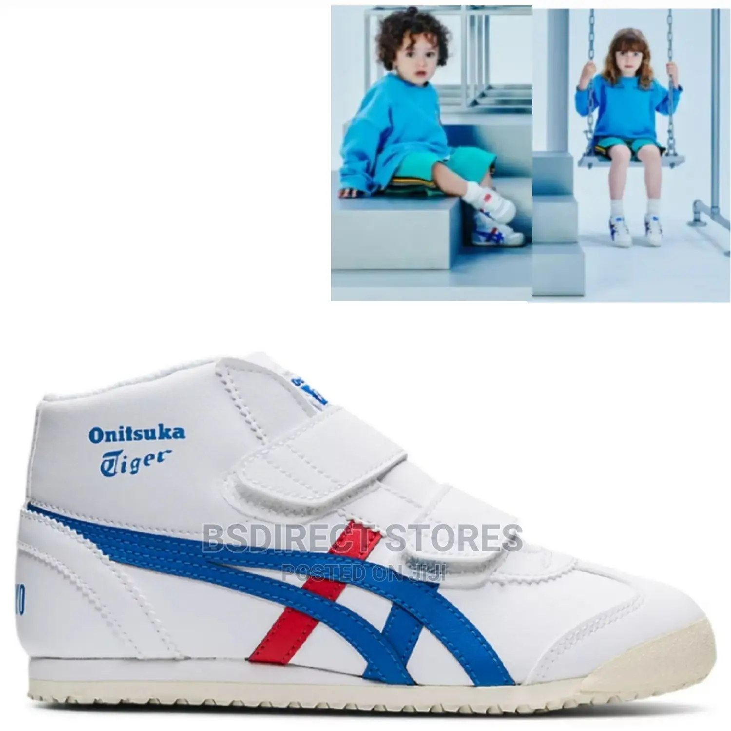 ONITSUKA TIGER Mexico Mid Runner Ps Kids Unisex Shoes 33.5