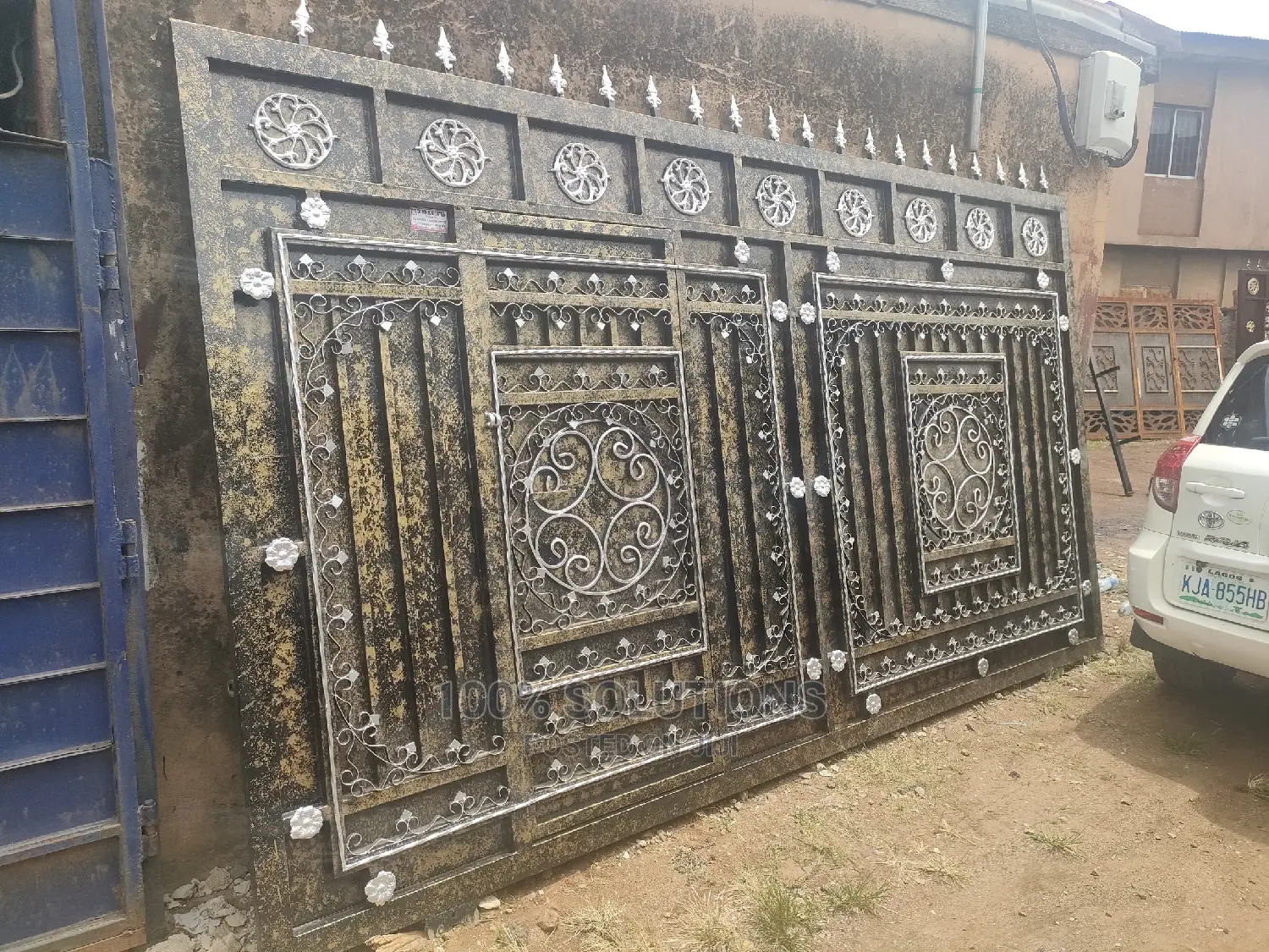 Standard Gold With Touch of Silver Rolling Gate for Sale