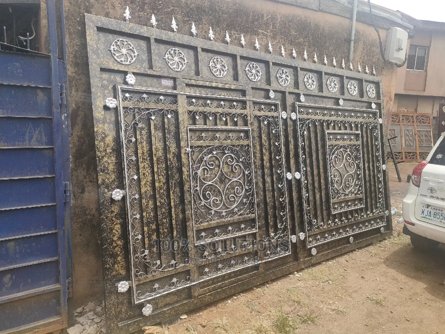 Standard Gold With Touch of Silver Rolling Gate for Sale
