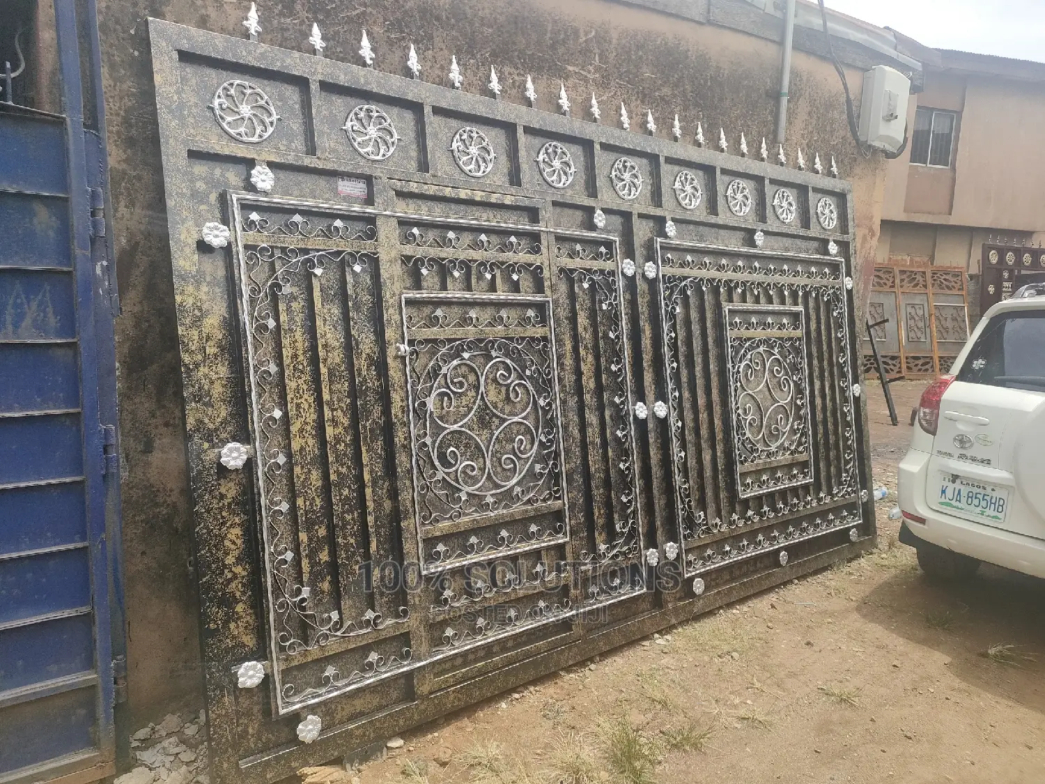Standard Gold With Touch of Silver Rolling Gate for Sale