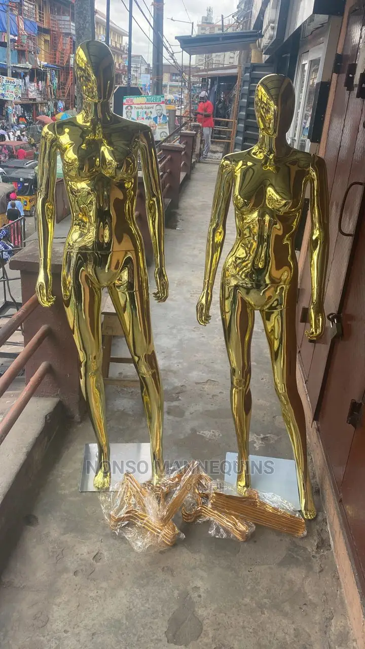 Gold Chrome Size 10 Body Faceless Mannequin