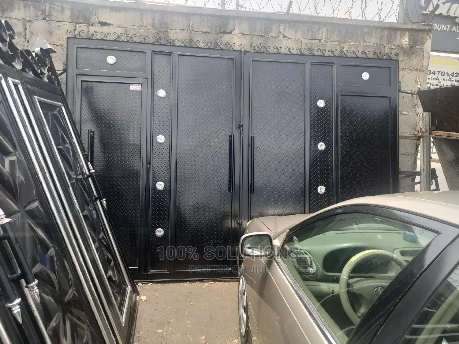 Standard Black With Touch of Silver Rolling Gate for Sale