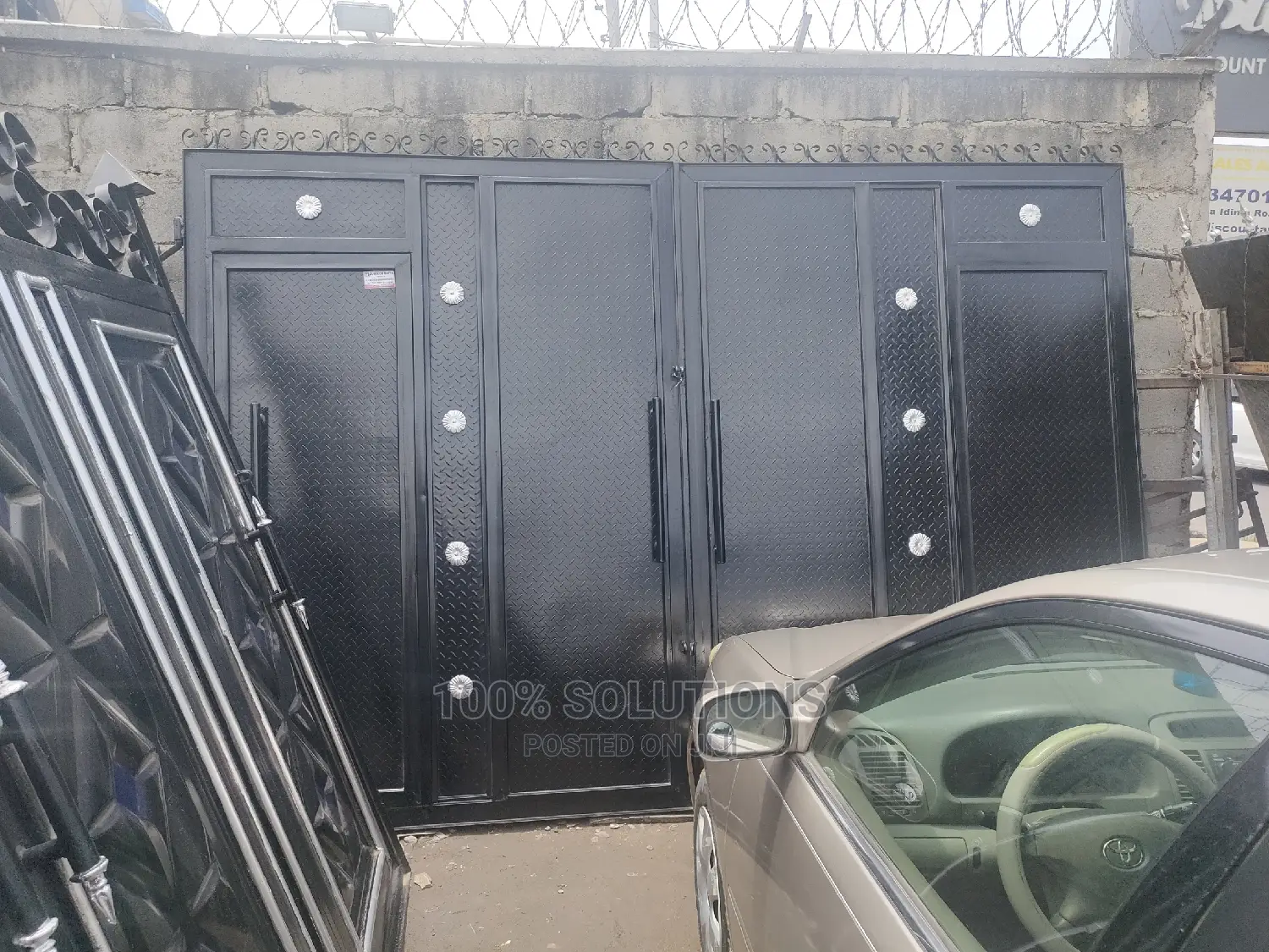 Standard Black With Touch of Silver Rolling Gate for Sale