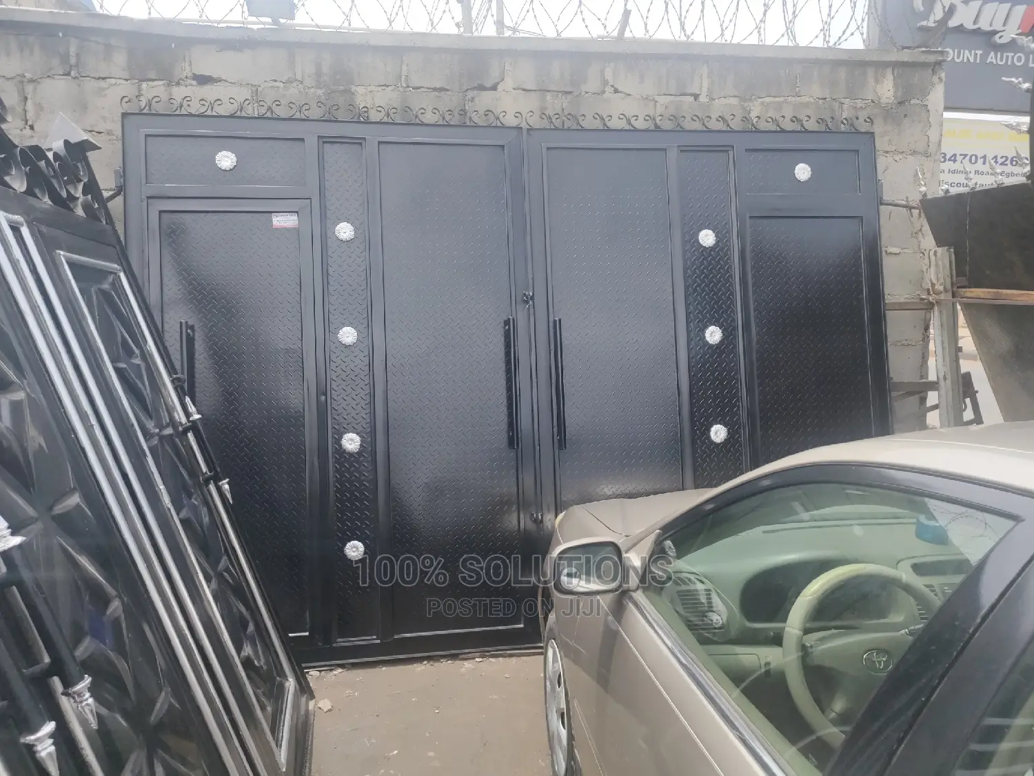 Standard Black With Touch of Silver Rolling Gate for Sale