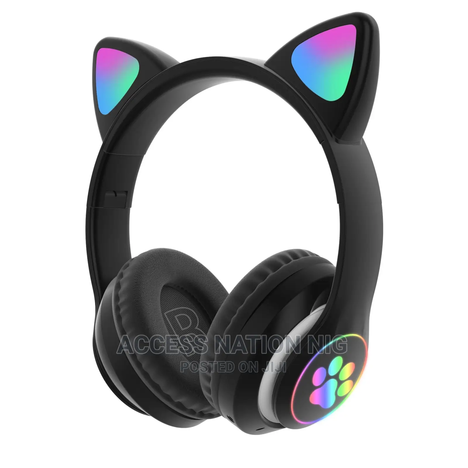 STN28 Foldable LED Gaming Headset Wirecat Ear Gift Over Head