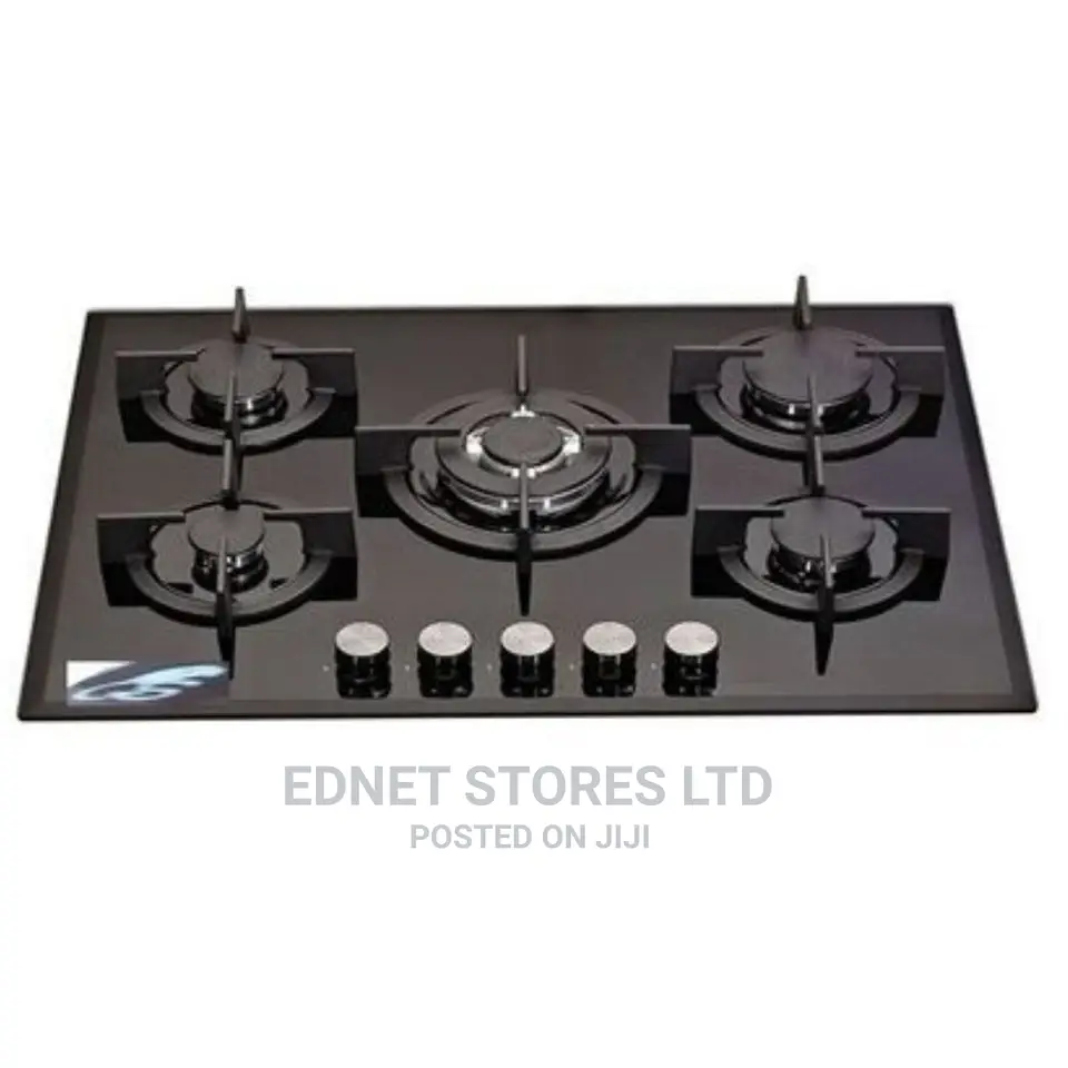 Gs 88x54cm 5 Gas Burners Tempered Glass Cooker Hob