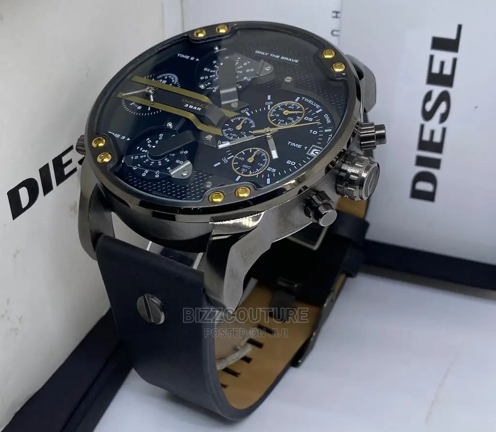 Original DIESEL Leather Strap Watch Available in Store