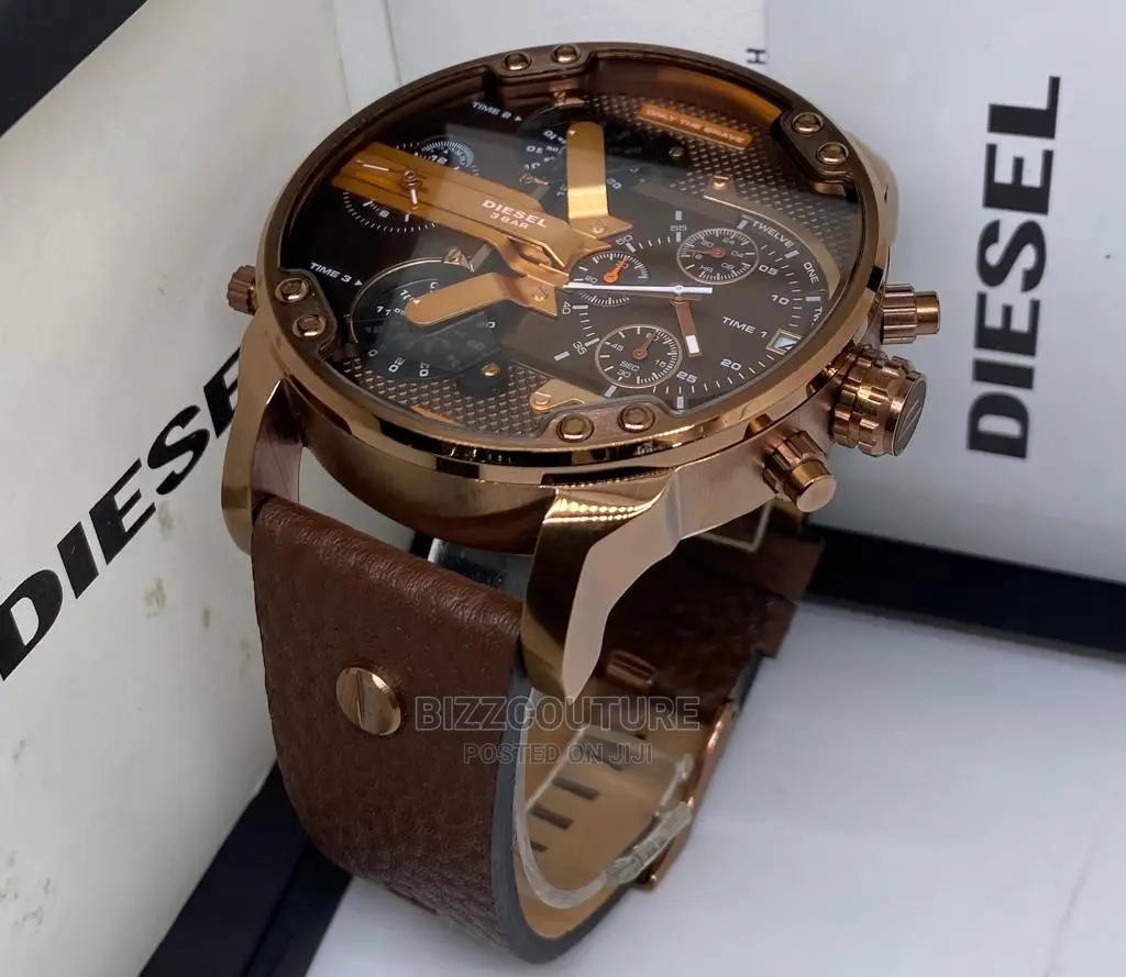 Original DIESEL Leather Strap Watch Available in Store
