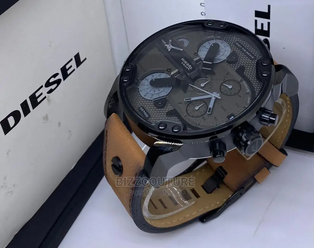 Original DIESEL Leather Strap Watch Available in Store