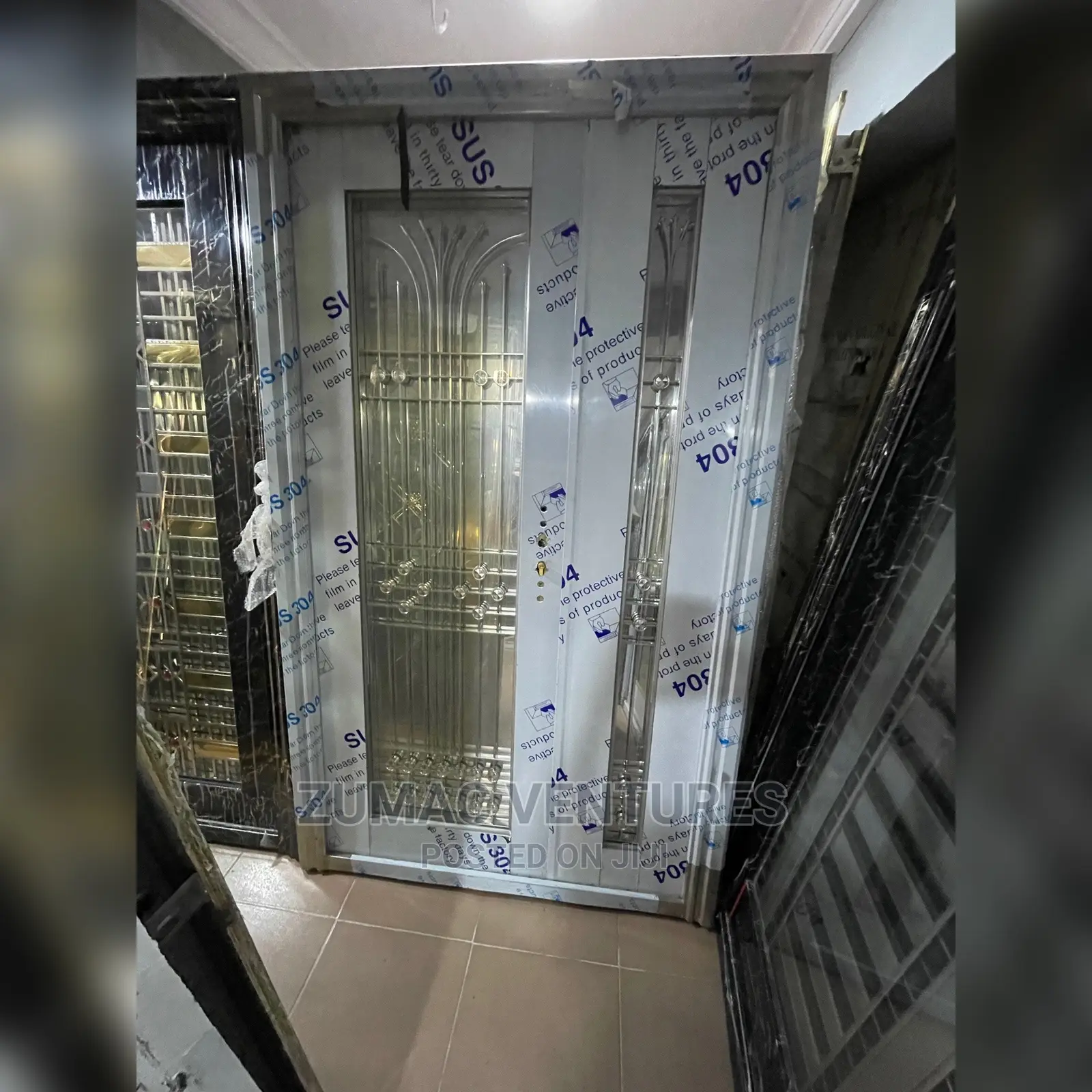 Stainless Glass Door.