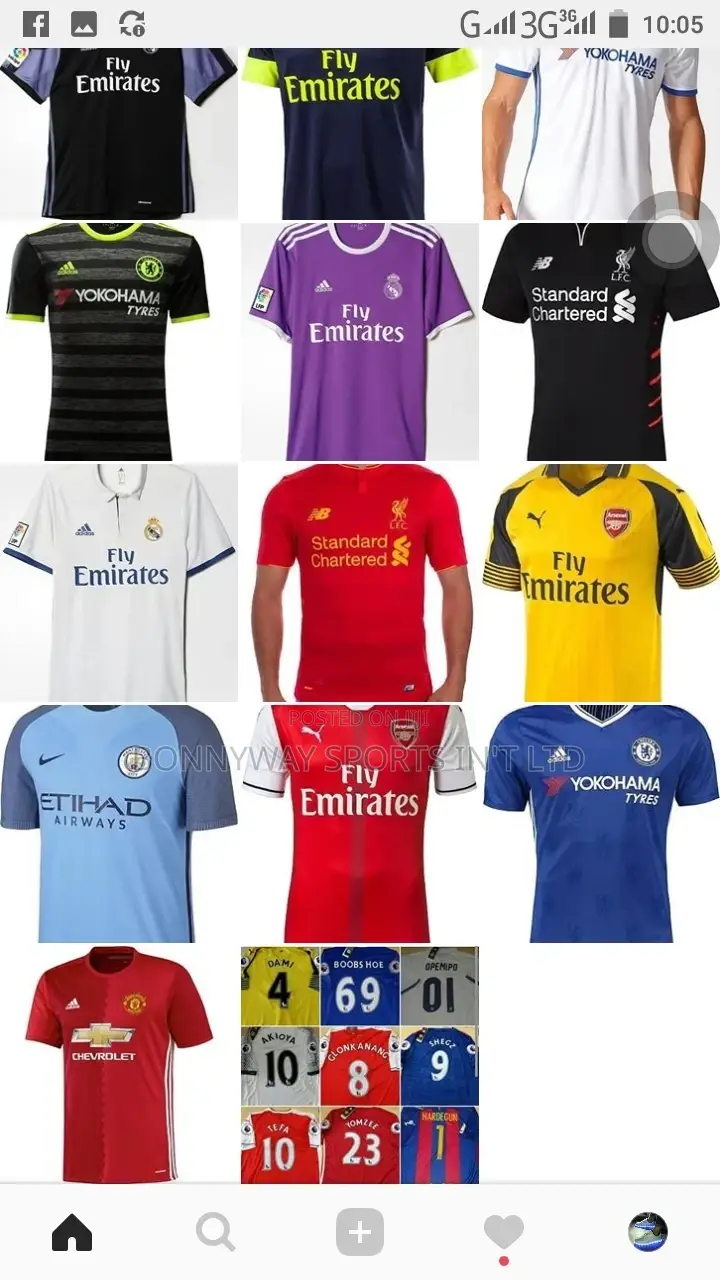 All Clubside Jersey At Bonnyway Sports Ltd