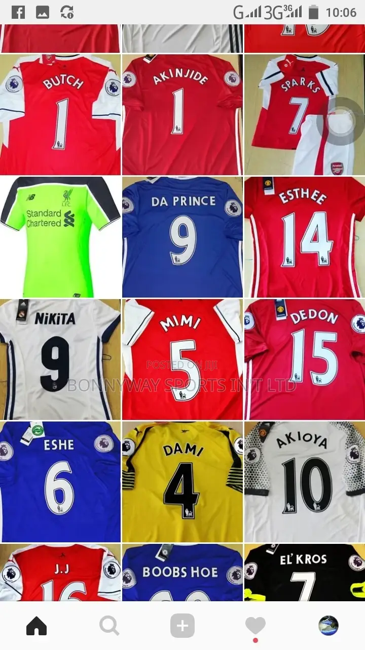 All Clubside Jersey At Bonnyway Sports Ltd