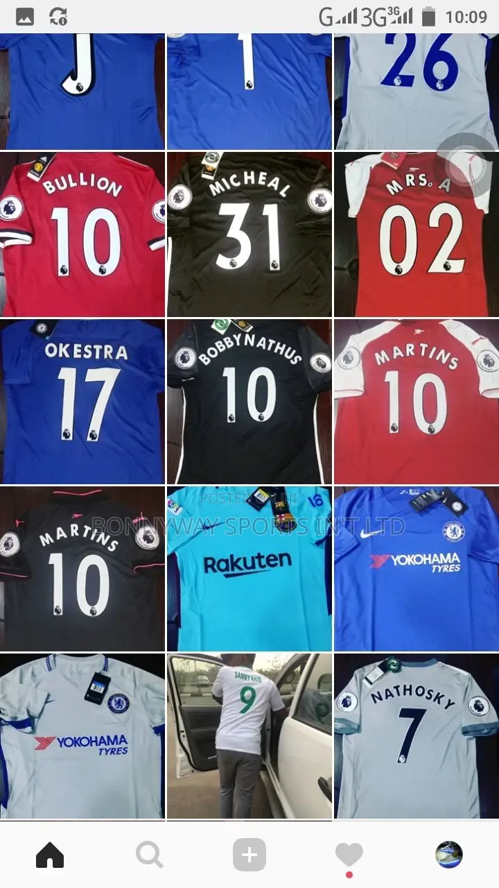 All Clubside Jersey At Bonnyway Sports Ltd