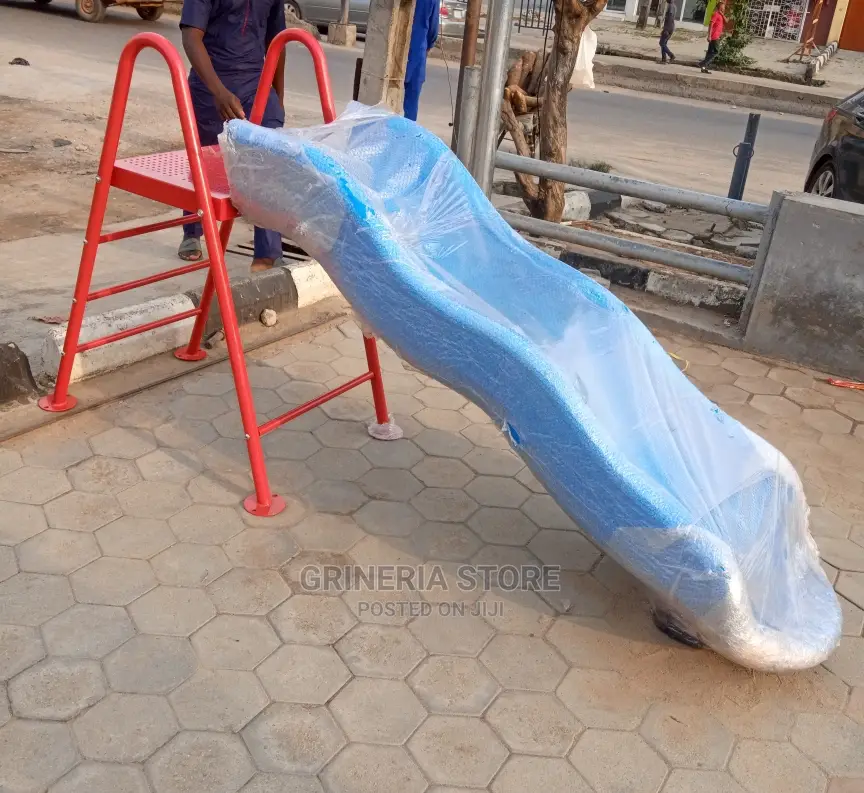 Outdoor Playground Slide With Rail Handle