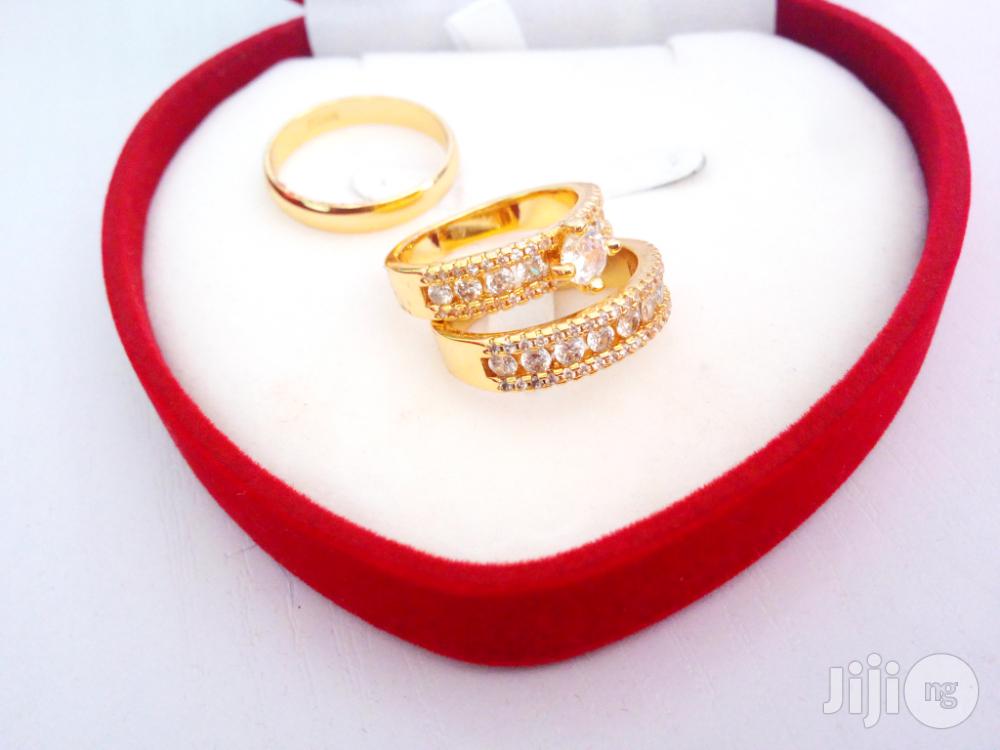 Exotic Princess Cut Gold Wedding Engagement Ring A1