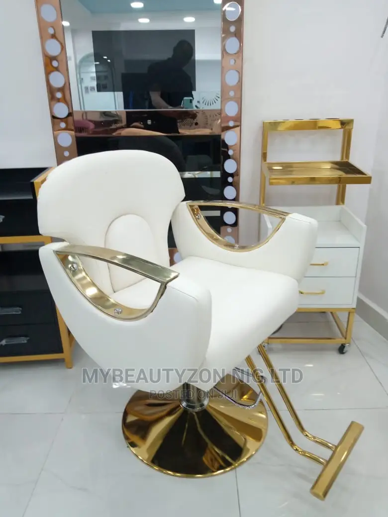 Unisex Gold Base Salon Chair