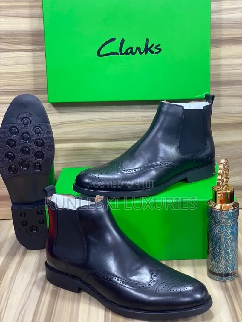 Original Clark Men Ankle Leather Shoe
