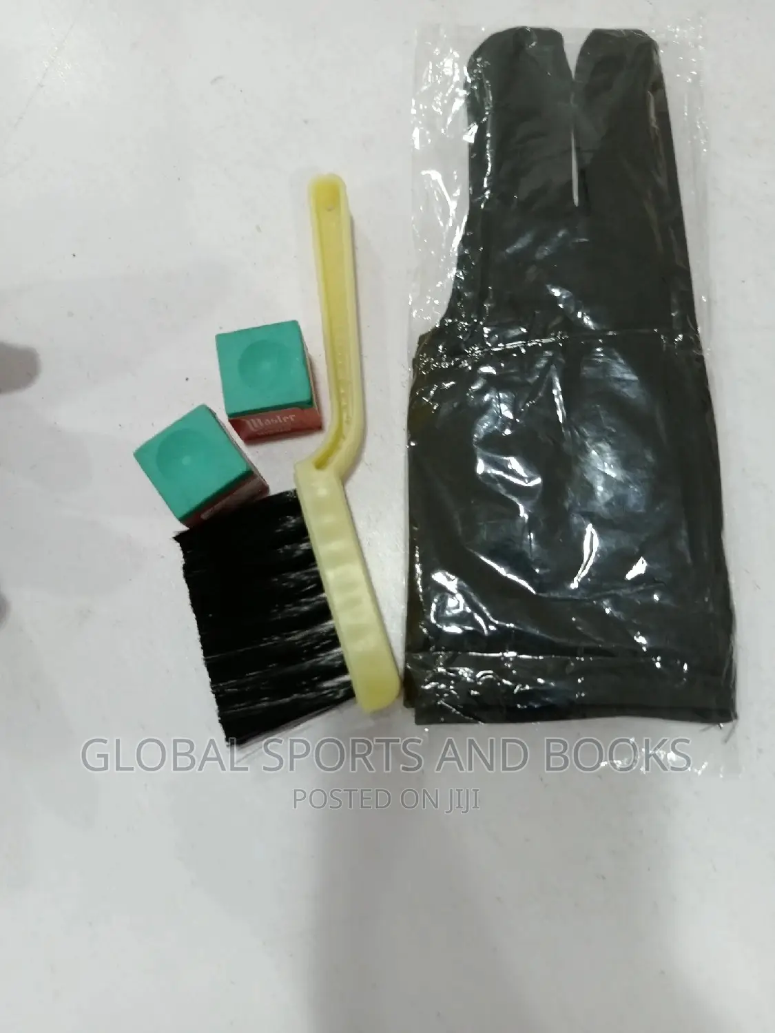 Snooker Brush, Chalk And Glove