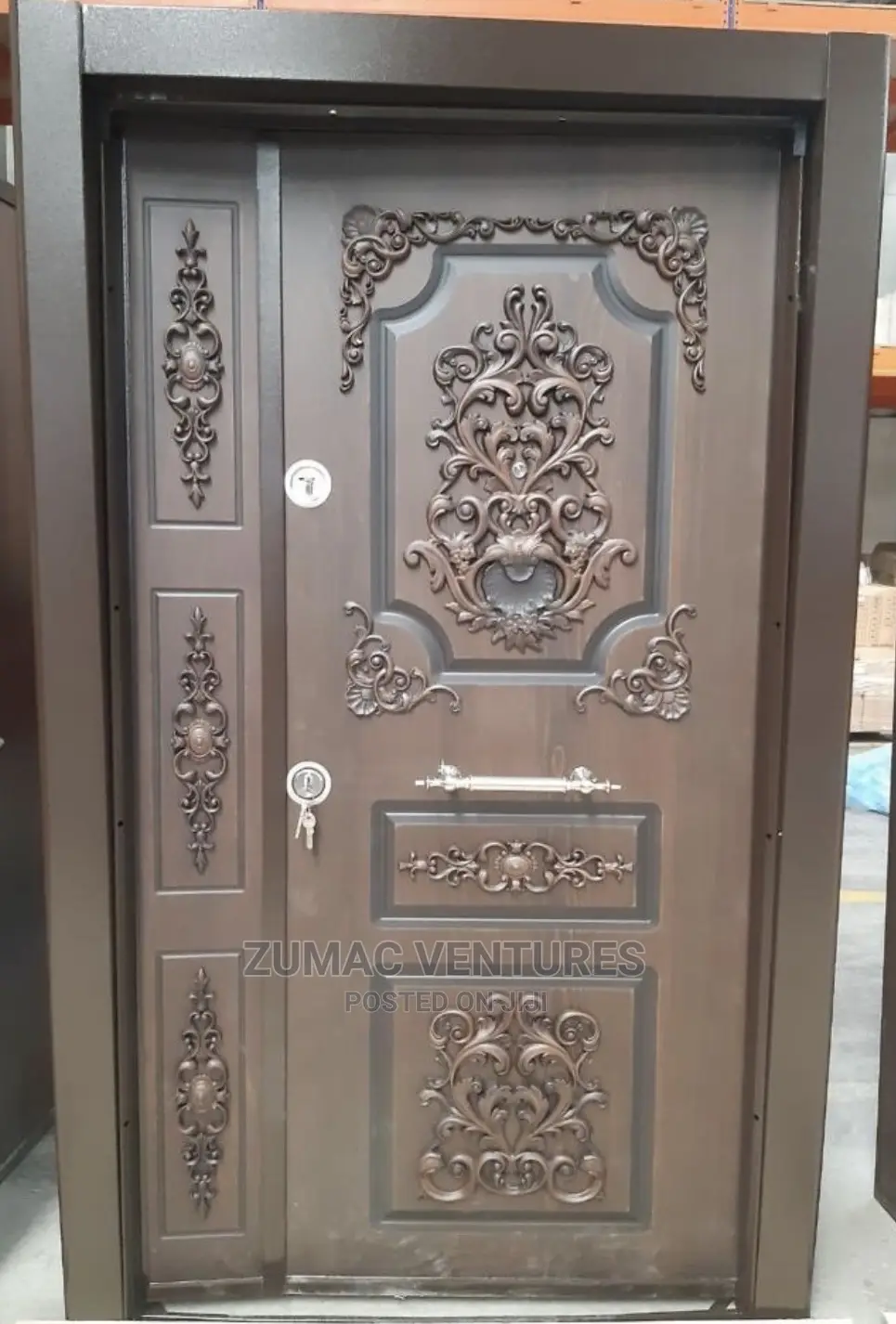 Flower Design Turkish Armoured Door