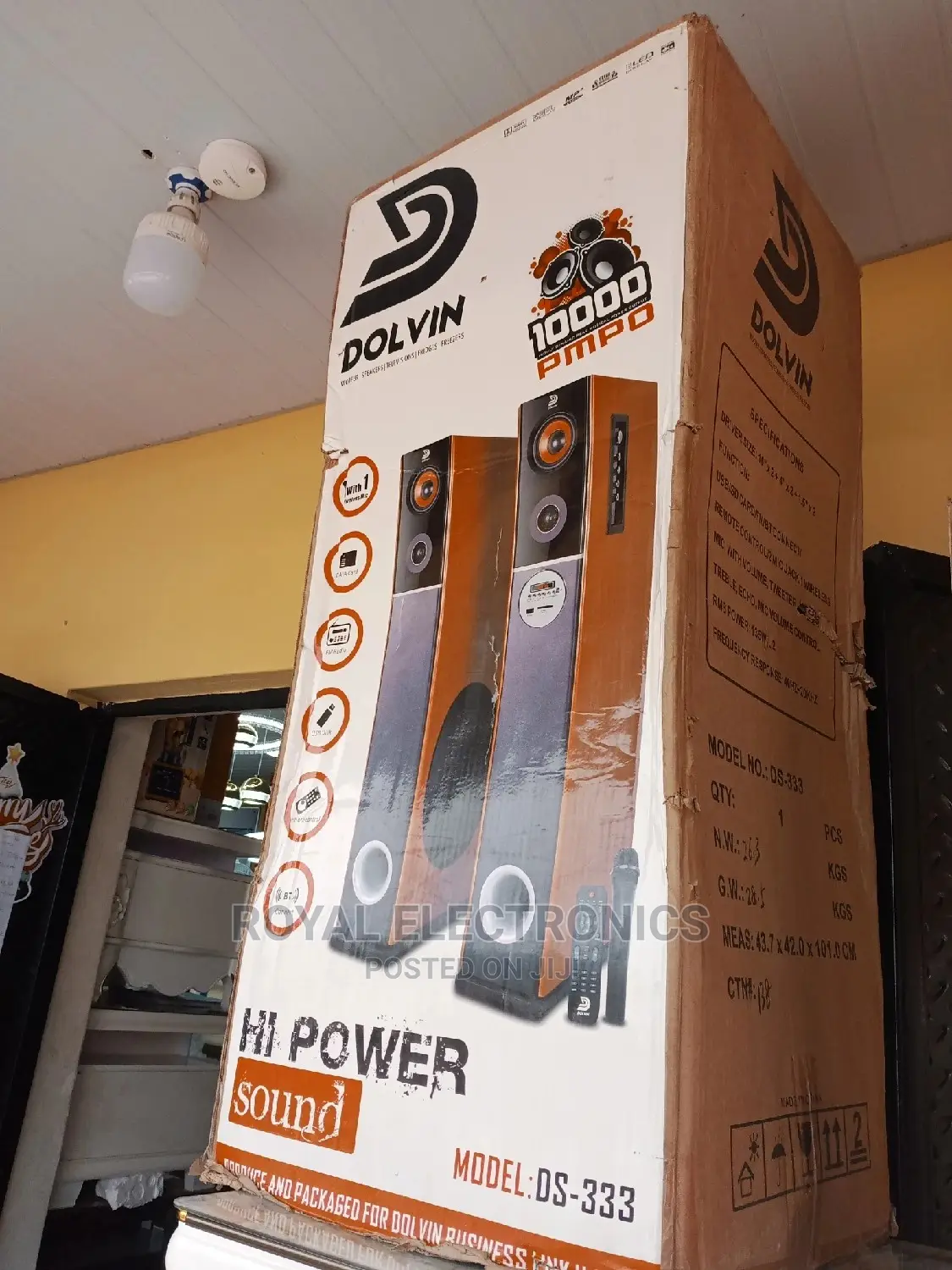 Wireless Dolvin Ds-333 Woofer Hi Power Sound 10000w