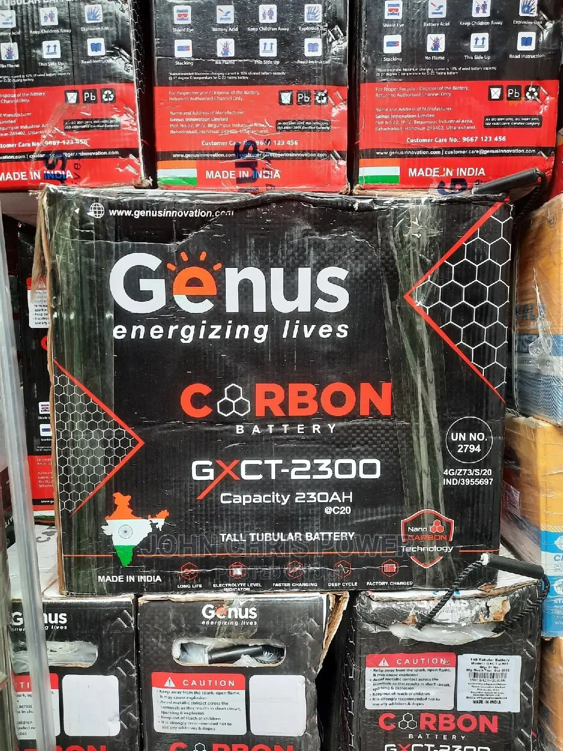 230ah Genus Tubular Battery