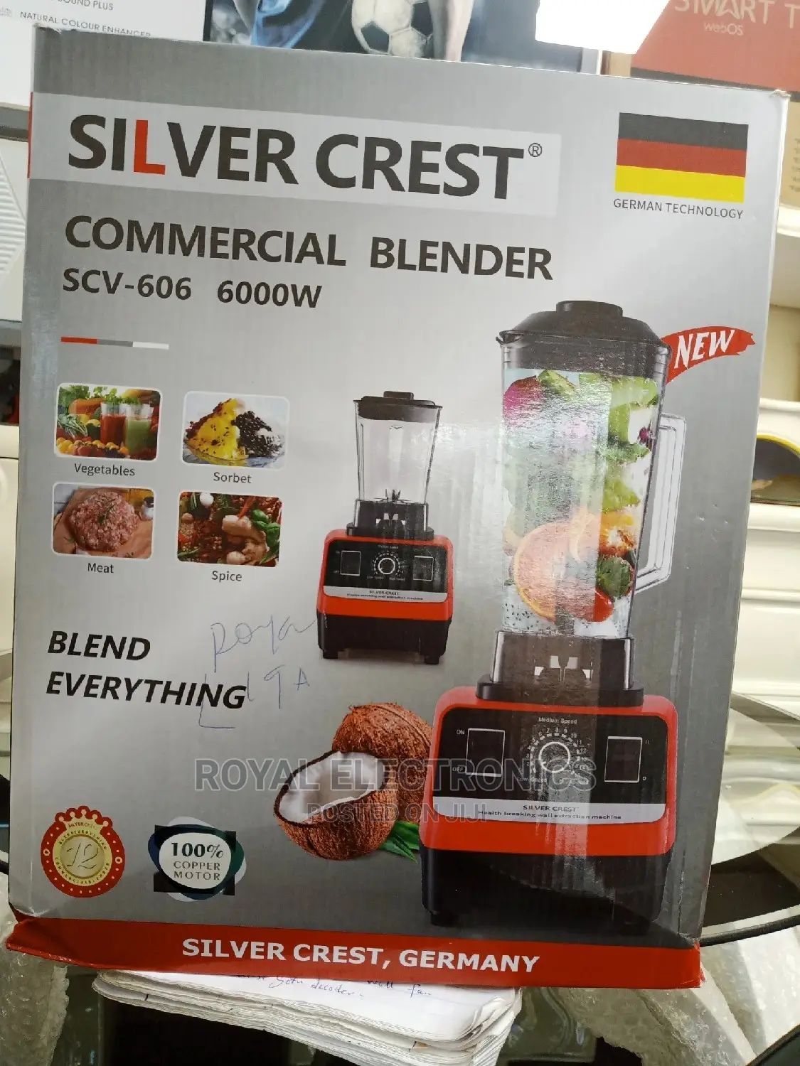 Utstanding Silver Crest 6000W Commerical Blender