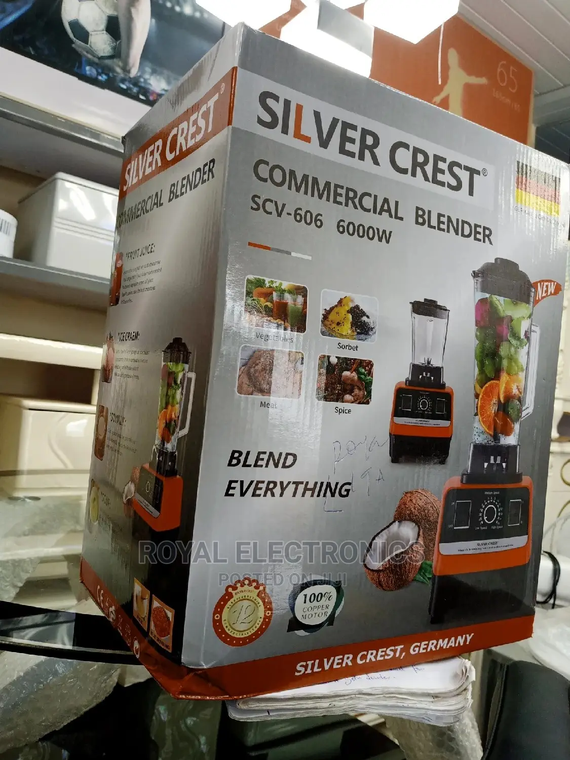 Utstanding Silver Crest 6000W Commerical Blender