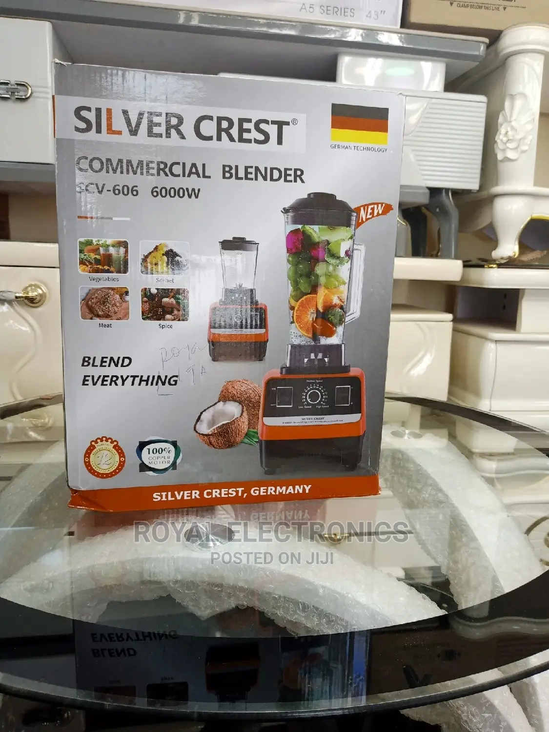 Heavy Duty Silver Crest 6000W Commerical Blender
