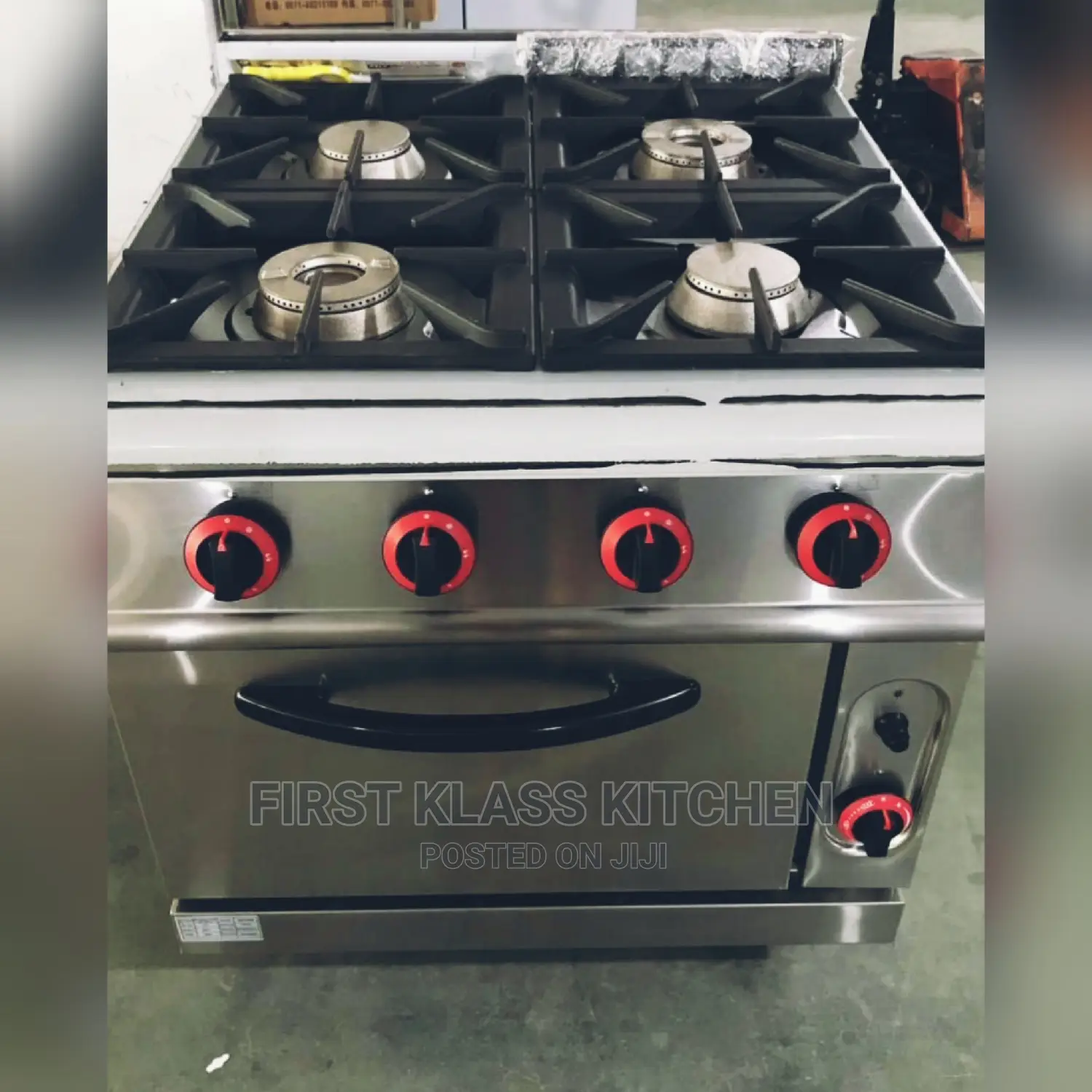 Commercial 4 Burner Gas Cooker With Oven