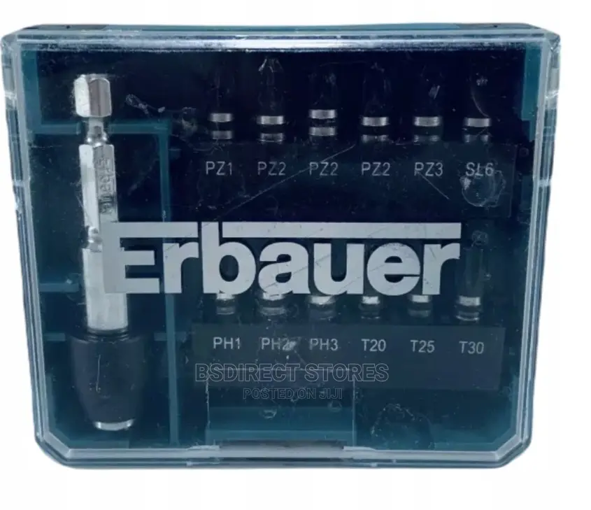 Erbauer Mixed Screwdriver Bit, 13 Pieces and Storage Box