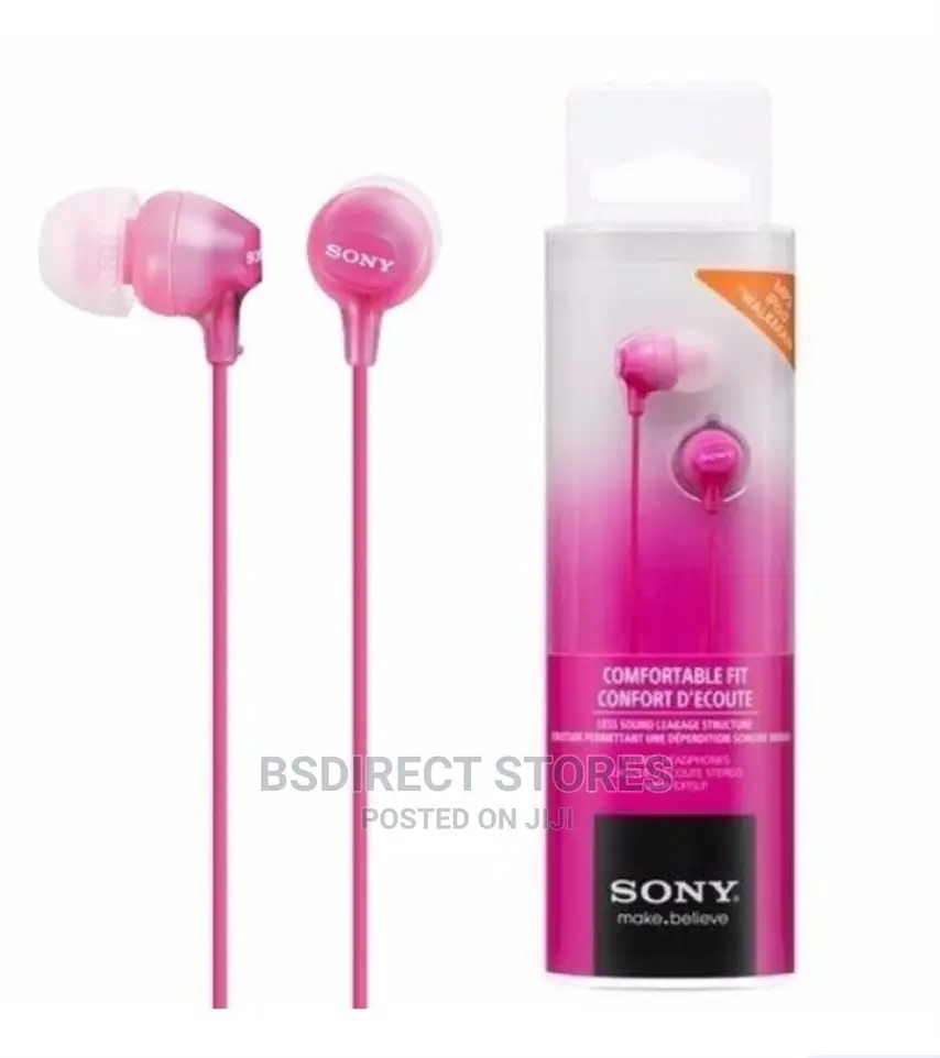 Sony MDR-EX15LP PINK Headphones in-Ear Earbuds, 1.2 M Wired