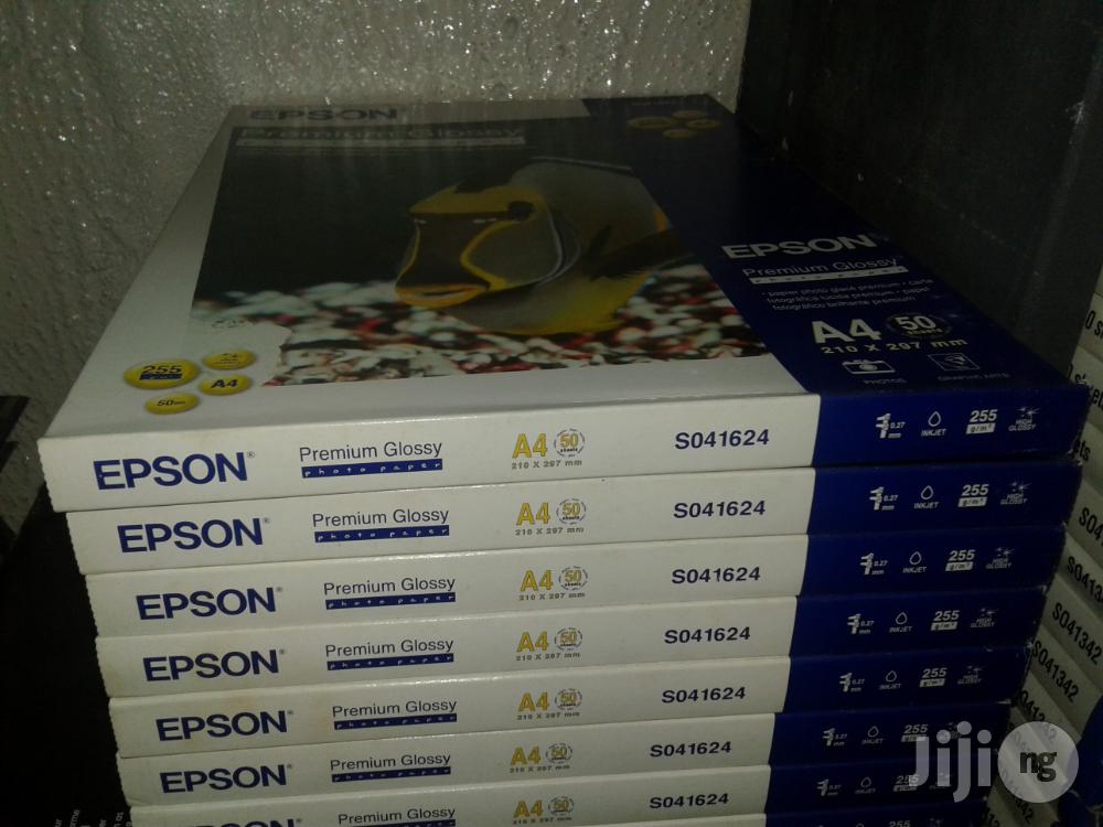Epson A4 Premium Glossy Photo Paper, 50 Sheets, 255 G/M.
